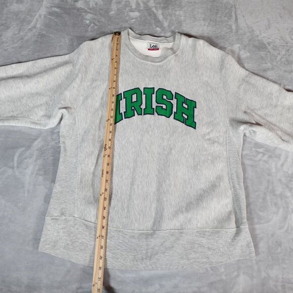 Vintage Lee Cross Grain Irish Crewneck Pullover Sweater Mens L Tall Fit READ! - Picture 10 of 11
